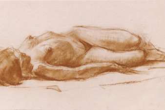 Этюд с лежащей моделью. 1975 г.